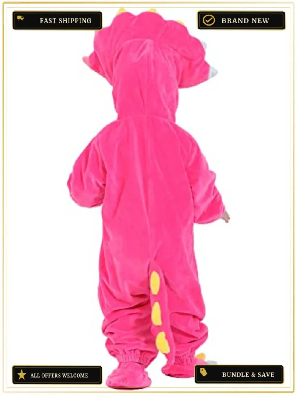 Flannel Dinosaur Costume Baby Toddler Boys Girls 0-4T